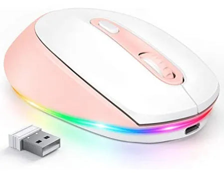 24g lightweight wireless mouse in seven colour options showing ergonomic right-handed design