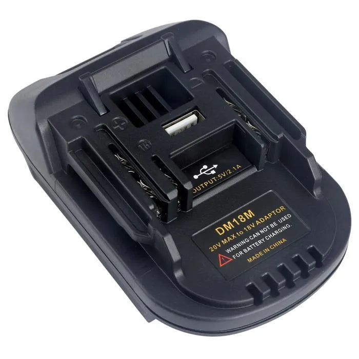 Black Milwaukee to Makita battery adapter converter for DM18M and H99F models