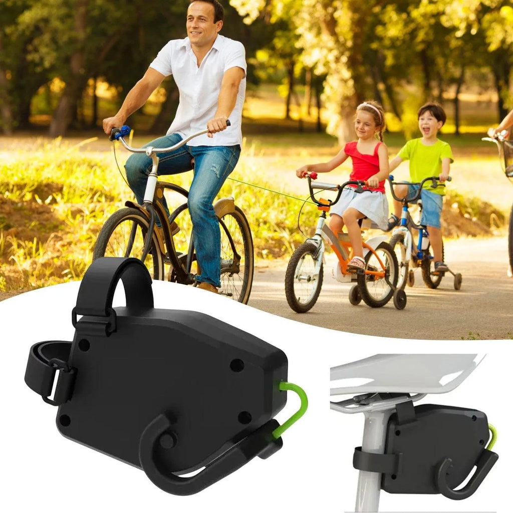 Black plastic bicycle trailer rope for mountain bike child transport