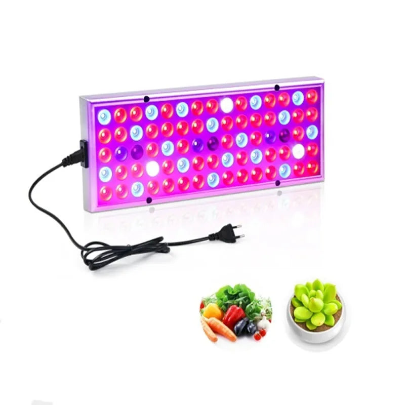 25W LED plant supplement light with 75 LEDs and steel hanging kit for greenhouse seedling use