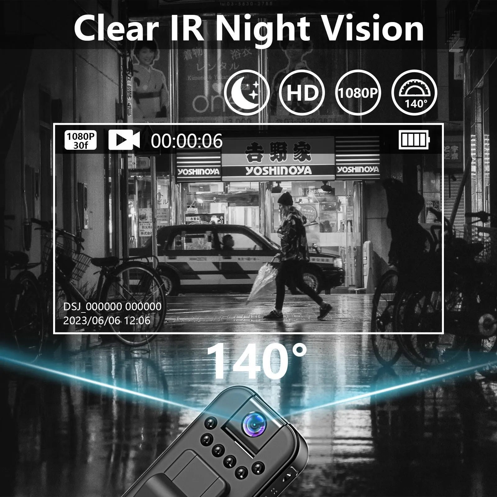 L7 home security recorder with HD imaging and infrared night vision capability