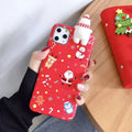 Silicone Christmas phone case back cover for various iPhone models in multiple colours.
