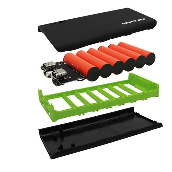 20000mAh portable power bank in multiple colours with compact 145mm dimensions