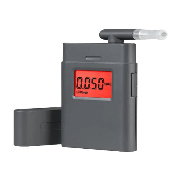 At-838 black respiratory alcohol detector with digital display and mouthpiece for BAC testing