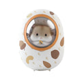 White hamster hand warmer power bank with 5000mAh battery and four gear heating settings