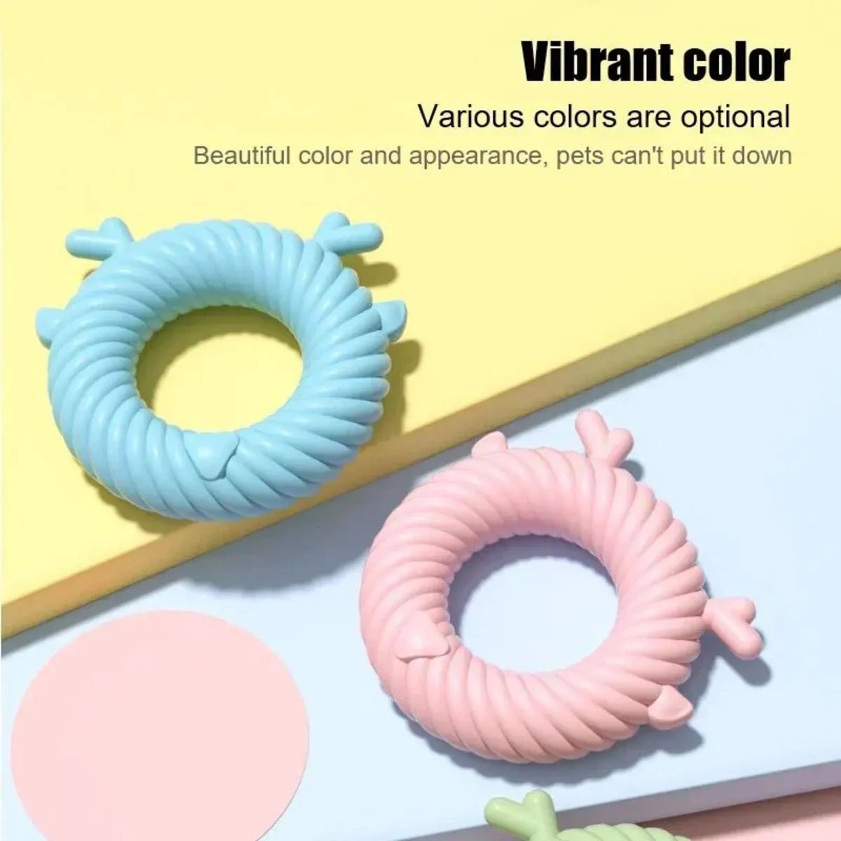 TPR dog chew toy in Light Sky Blue, 130g, 12.5x13cm, with spiral groove design for teeth cleaning