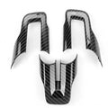 Carbon fibre pattern ABS plastic 3-piece steering wheel trim decoration set for car interior