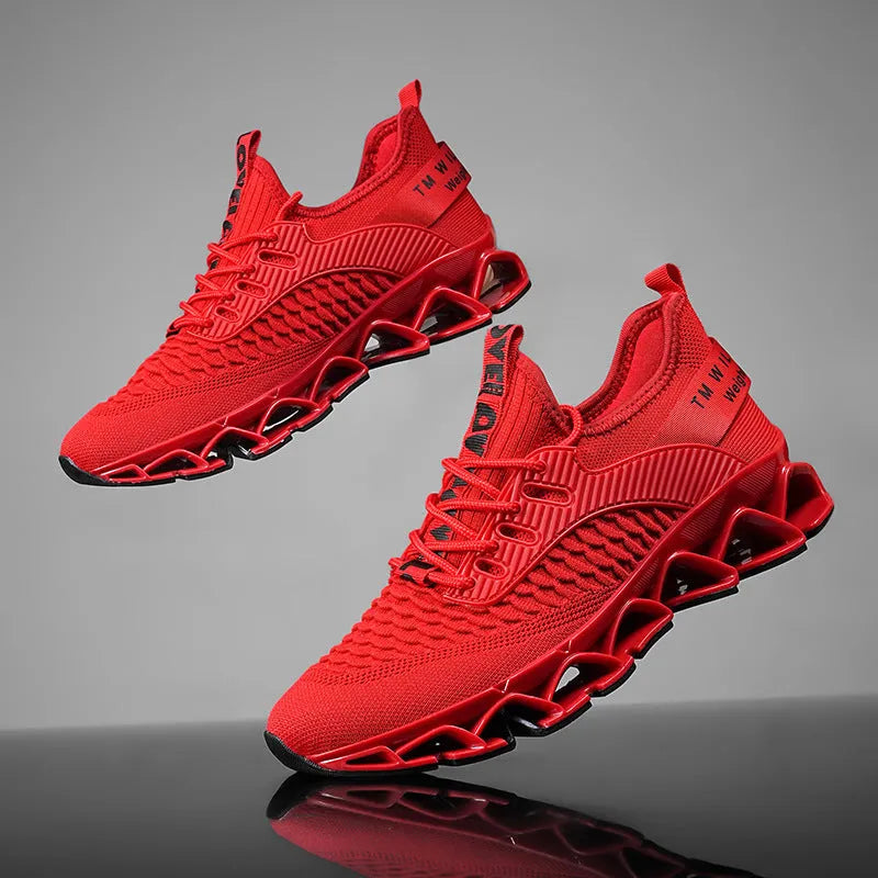 Blade Sports mesh casual running shoes in solid colour with rubber IP TPU sole