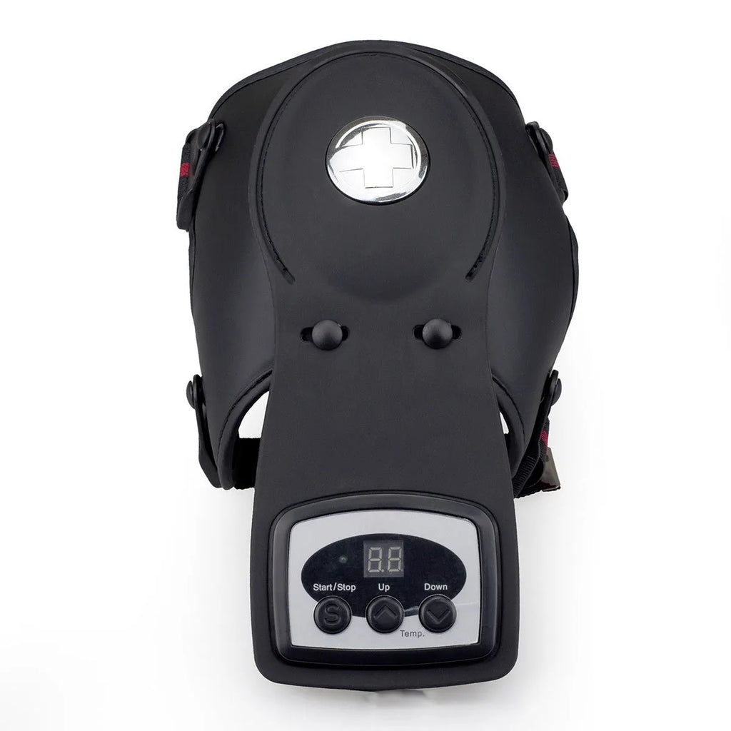 Knee massager with infrared heat warming, adjustable temperature control, knee pads and shoulder pads