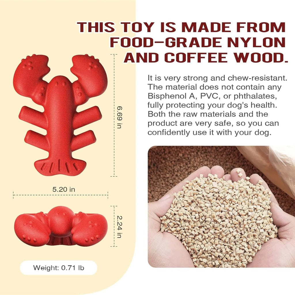 Red hard chew toy for large dogs measuring 170mm by 132mm for aggressive chewers