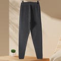 Stripe wool skinny pants in camel colour for men and women, commuting style with straight leg