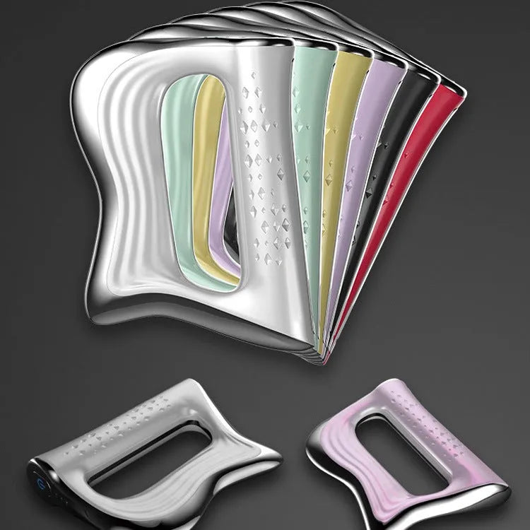 Natural resin rectangular muscle massager scraping board for full body health massage on a clean surface