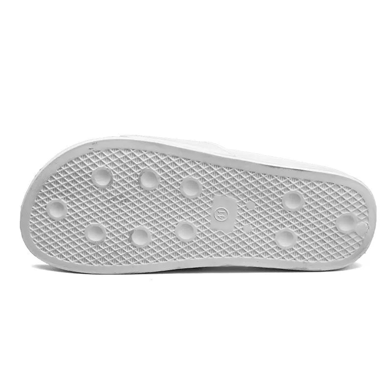Men's large size open toe slippers with black viscose upper and rubber sole, shown on a white background.