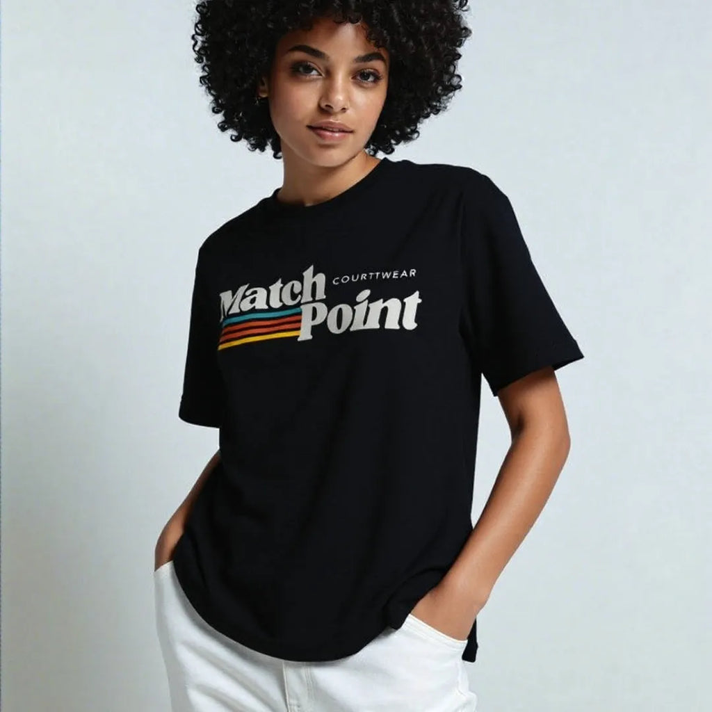 Black men's short sleeve t-shirt with a 3D digital printed graphic on the front.
