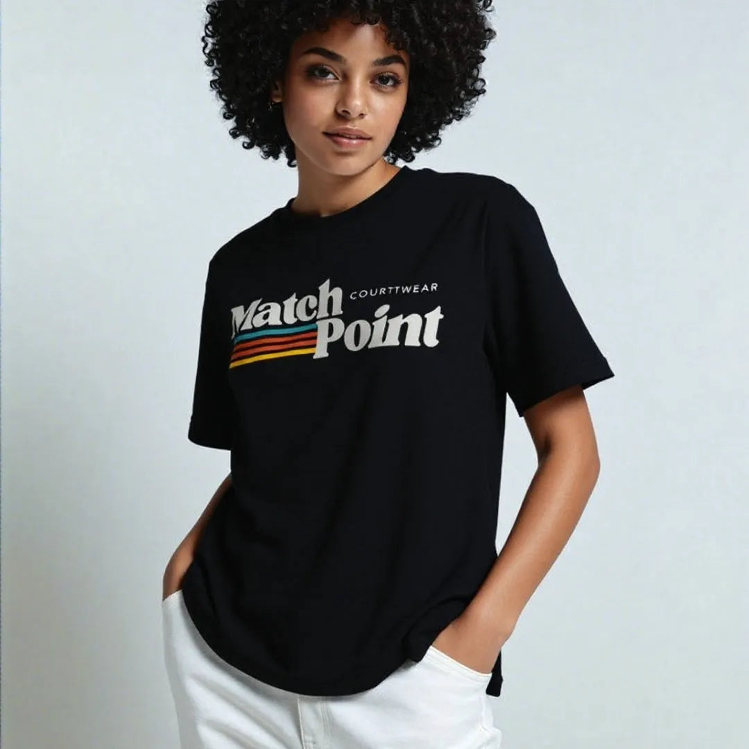 Black men's short sleeve t-shirt with a 3D digital printed graphic on the front.