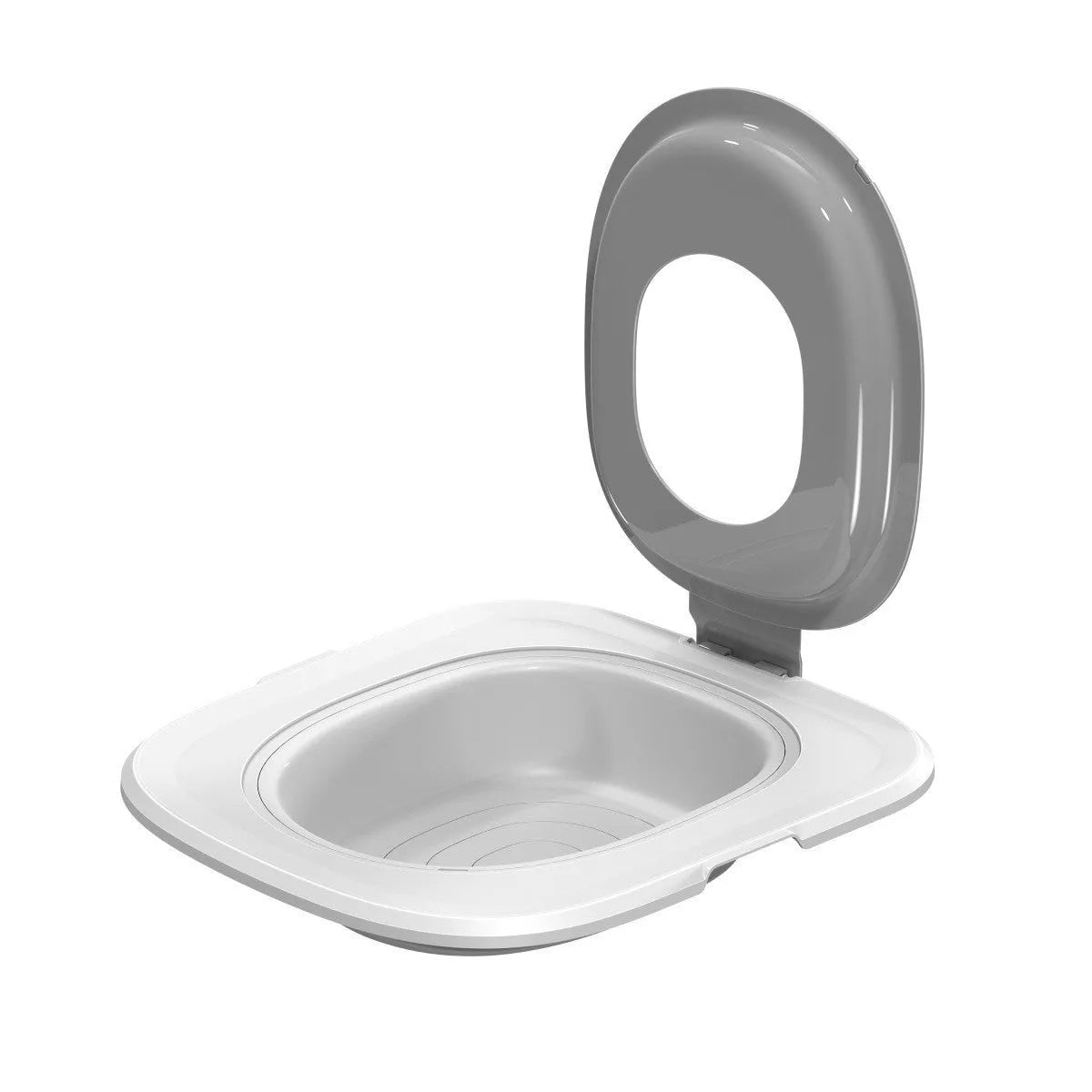 Fifth Generation cat toilet trainer unit with integrated litter mat in blue colour