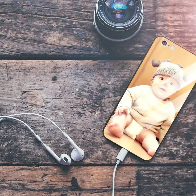 Slim patterned hard case for iPhone with raised camera edge and precise button cutouts.