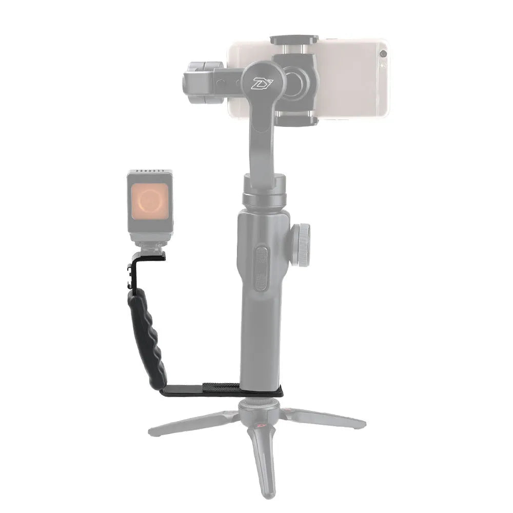 Black aluminium alloy mobile 2/3 stabilizer handheld holder for smartphone video recording