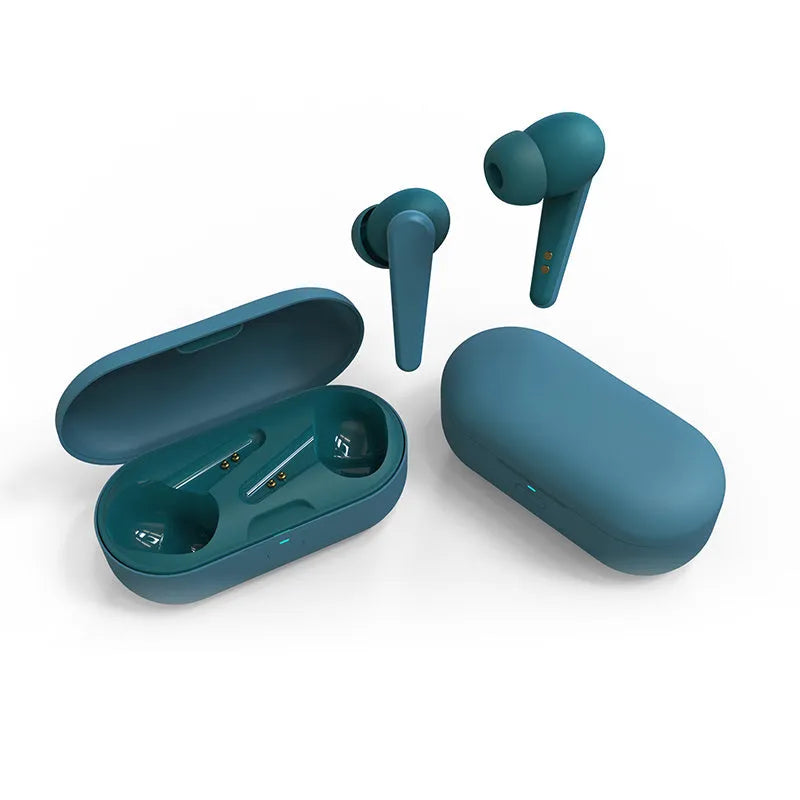 ANC wireless headphones in black, white, pink, green, or blue with Bluetooth 5.0 and 20-metre range