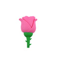 Creative cartoon anime rose shape USB 2.0 flash drive with PVC shell in pink colour