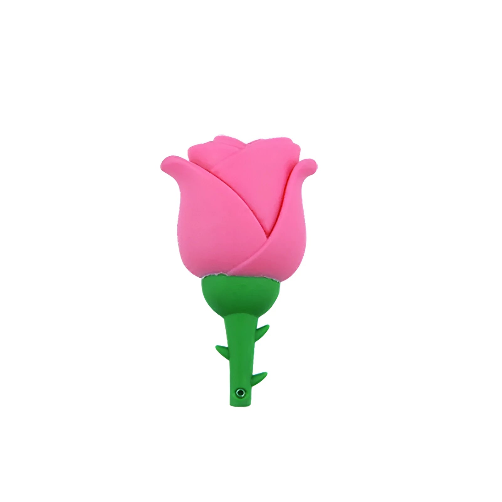Creative cartoon anime rose shape USB 2.0 flash drive with PVC shell in pink colour