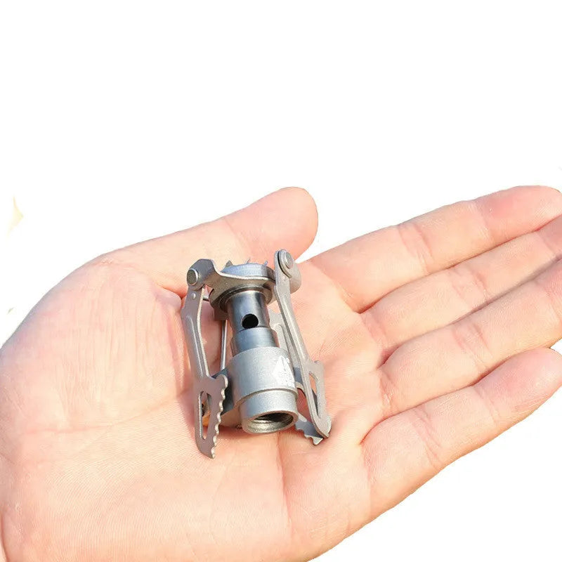 Portable camping gas stove with compact design for outdoor use