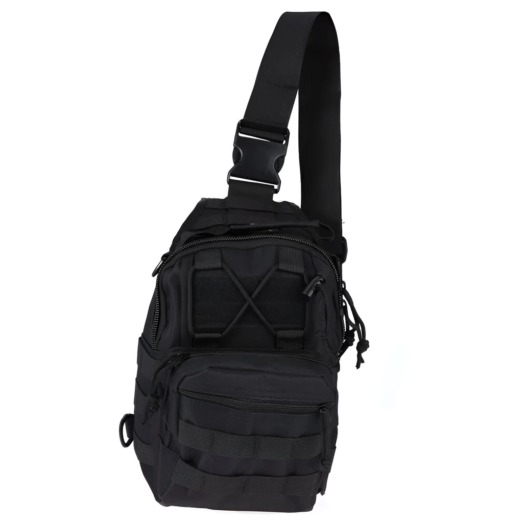 Military tactical backpack with MOLLE system and x-type quick fetching on the front, 600D waterproof Oxford, 28x20x14 cm, small booby-bag style