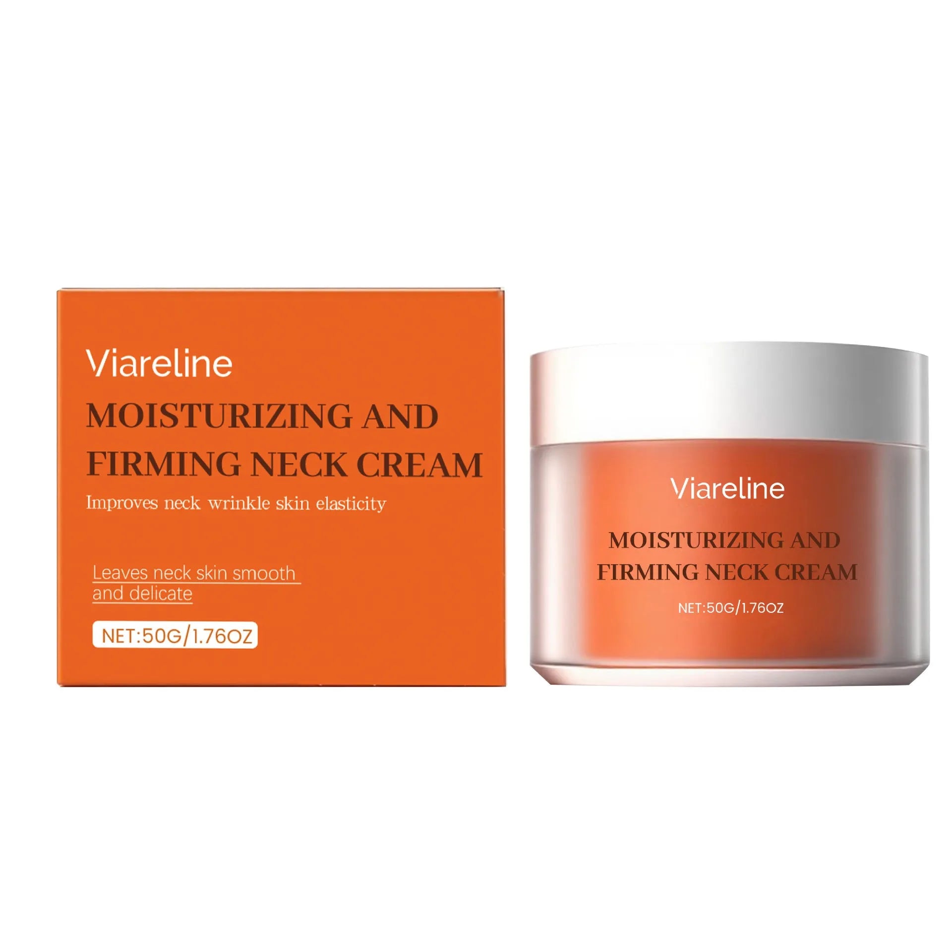50g neck contour moisturising cream in 6.3x6.3x4.5cm packaging for daily neck skincare