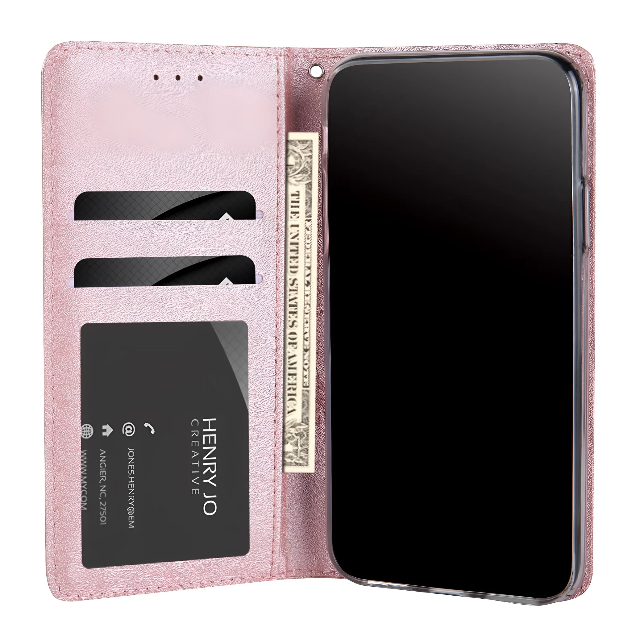 Flip phone case for Apple iPhone 6 to 11 Pro Max, PU leather card wallet, black colour, flip open