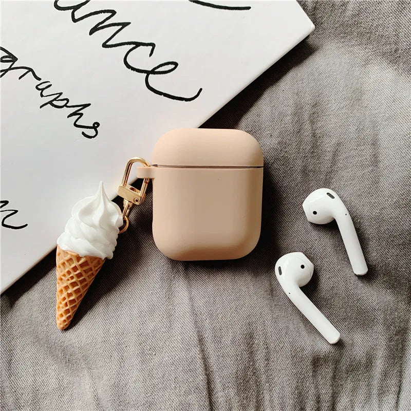 Silicone protective case for Apple AirPods 2 wireless earbuds in photographic colour design