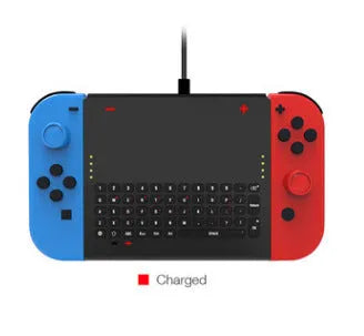Black felt pouch for Nintendo Switch open to show console compartment and game card slots