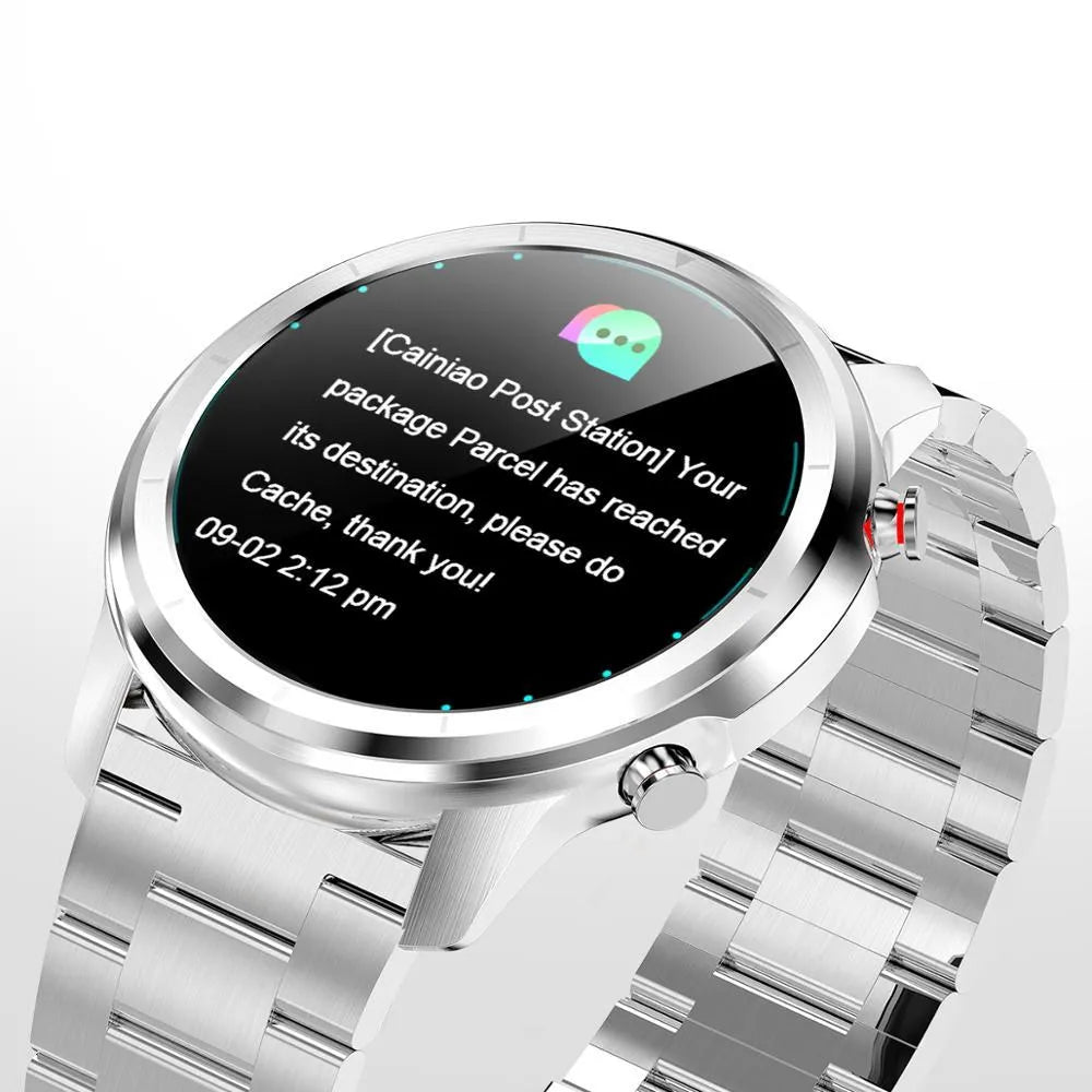LEMFO LF26 smart bracelet showing 1.3-inch touchscreen on wrist
