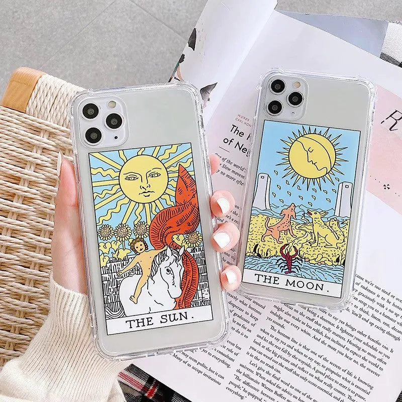 Mythology comic graffiti phone case in Moon colour for iPhone