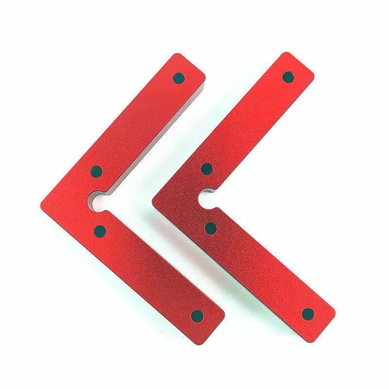 Aluminium alloy woodworking right angle fixture positioning block with measurement scales