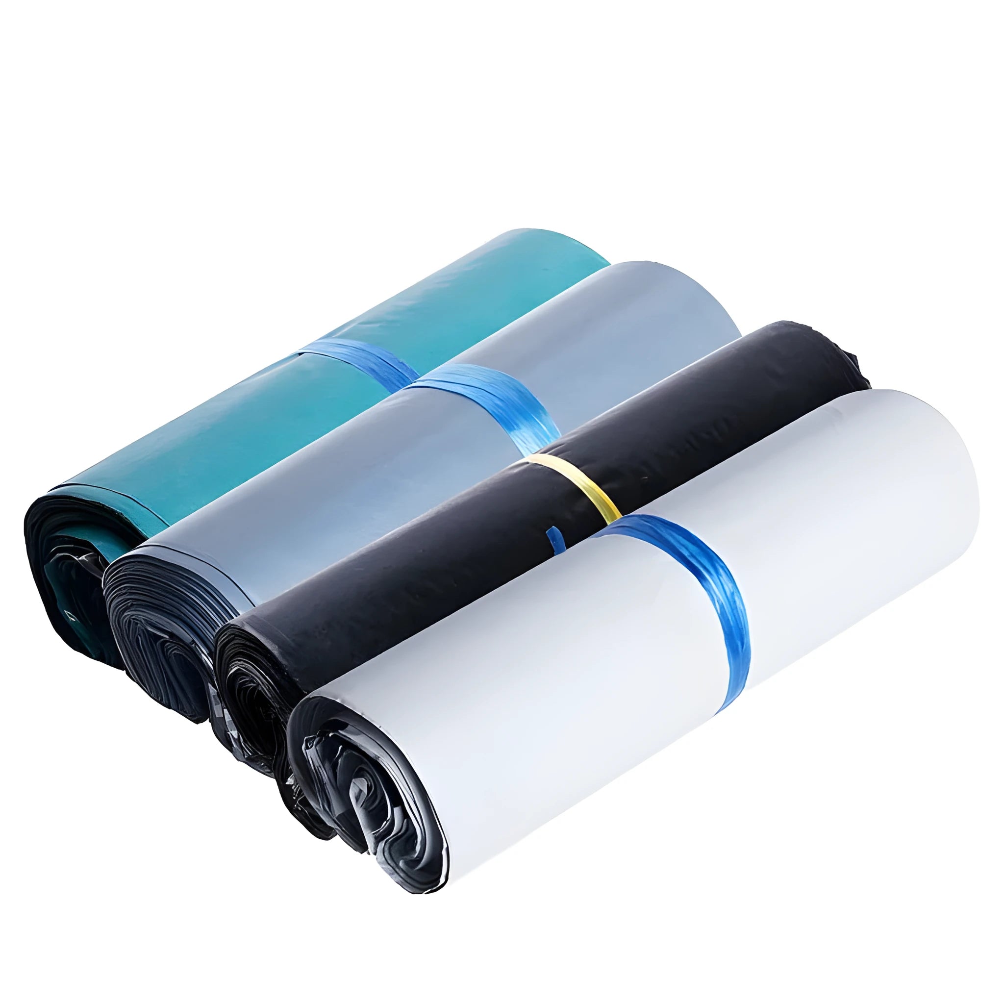 100-pack polyethylene courier bags clothing bag sticker sealing multiple sizes colours black gray green white