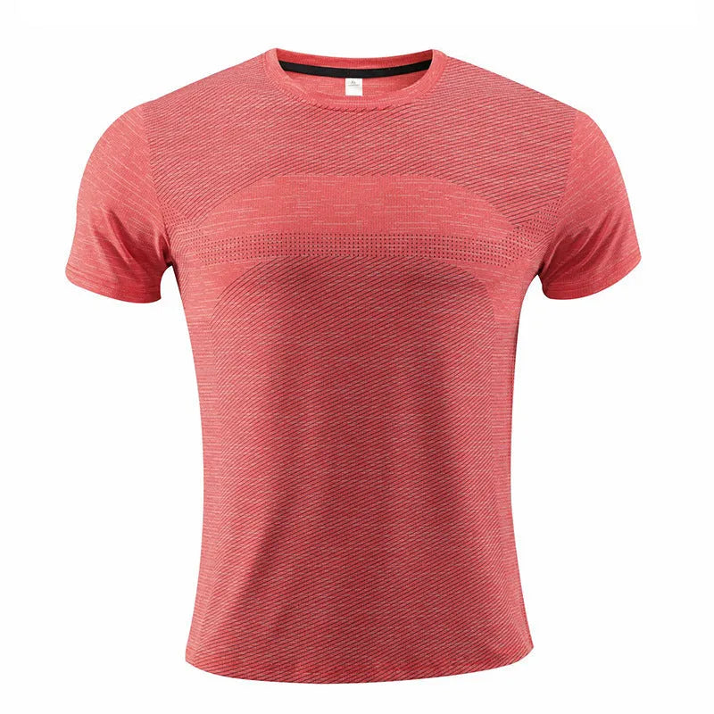 Polyester spandex workout T-shirt in multiple colours with short sleeves for running and basketball