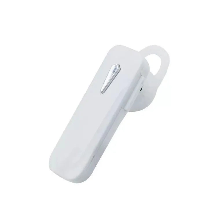 M163 Bluetooth car headset in black and white colour options for hands-free calling and music control