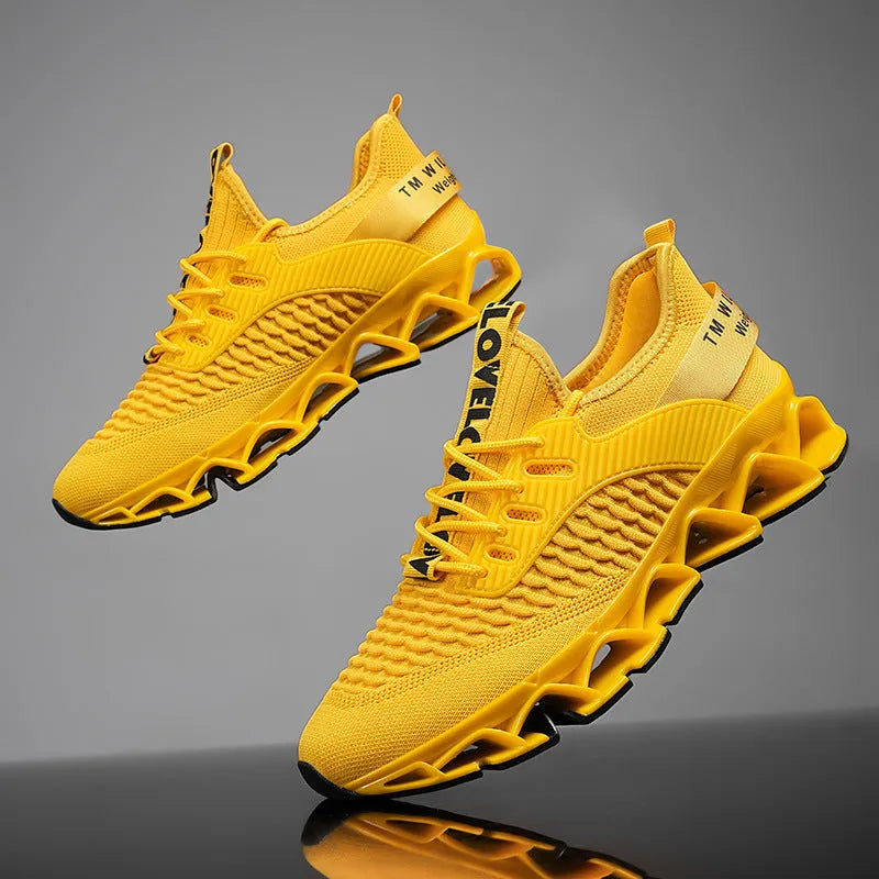 Blade Sports mesh casual running shoes in solid colour with rubber IP TPU sole
