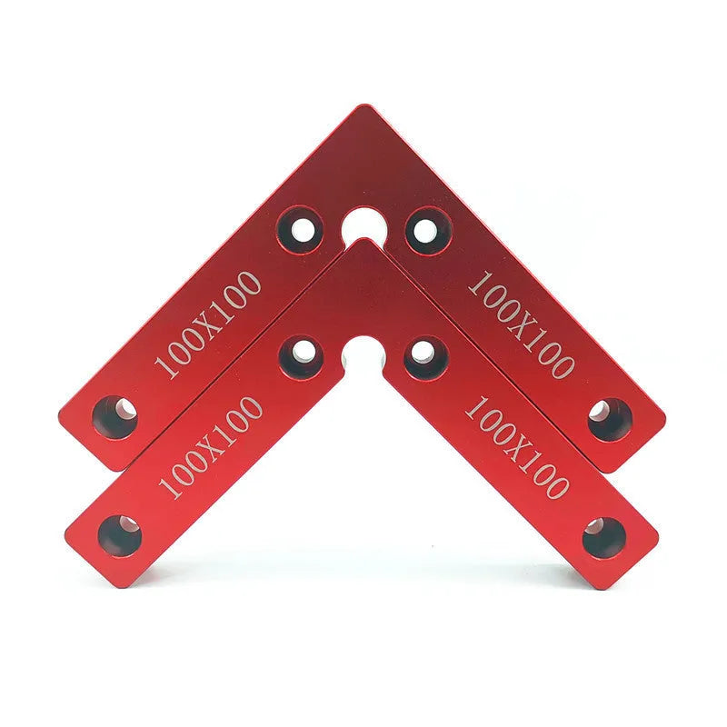 Aluminium alloy woodworking right angle fixture positioning block with measurement scales