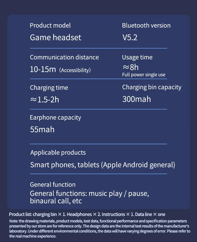 Black N35 wireless in-ear gaming headset with 10m range and 5-hour battery