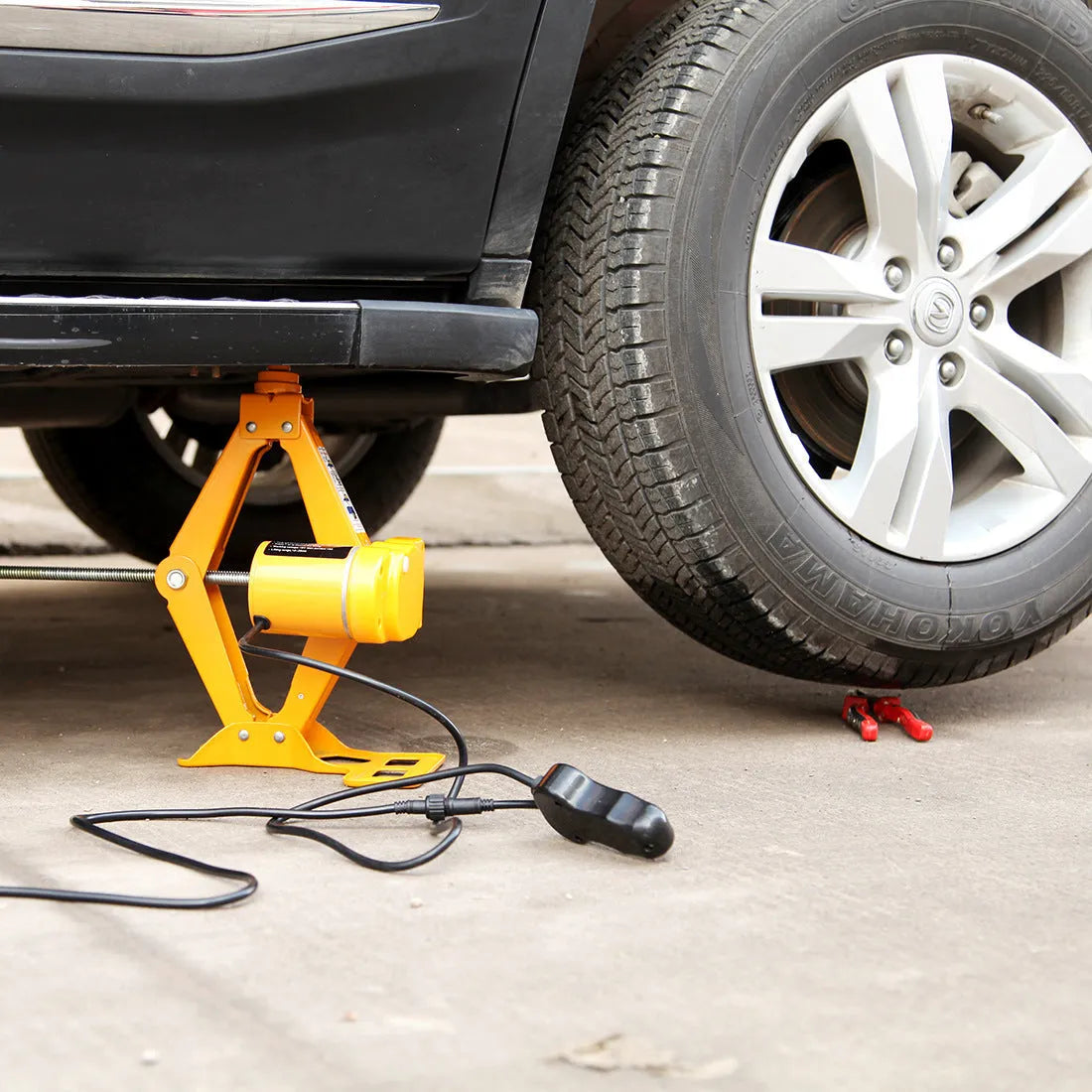 2 ton electric hydraulic jack kit for vehicle maintenance with 120-350mm height adjustment