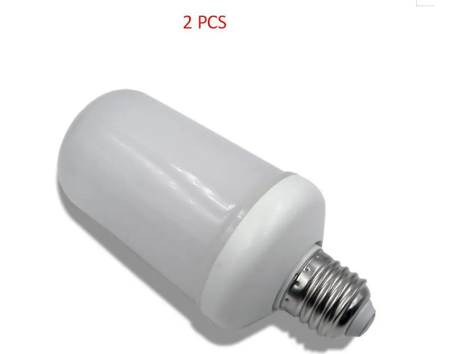 Atmosphere decorative flame effect LED lamp with flickering orange light on a dark background.