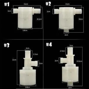White nylon automatic float valve with 1 inch thread for water level control