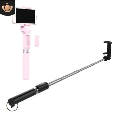 Aluminium alloy Bluetooth tripod selfie stick with remote control for mobile phones