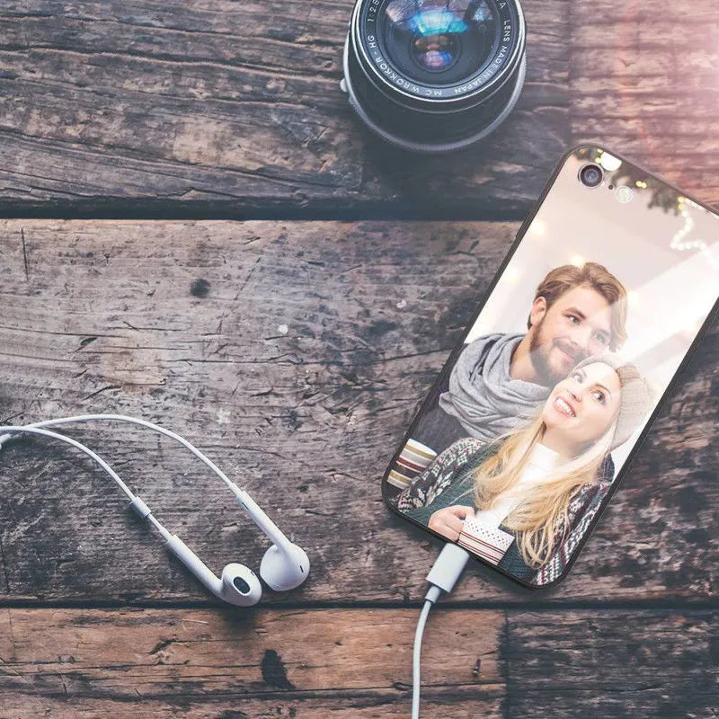 Slim patterned hard case for iPhone with raised camera edge and precise button cutouts.