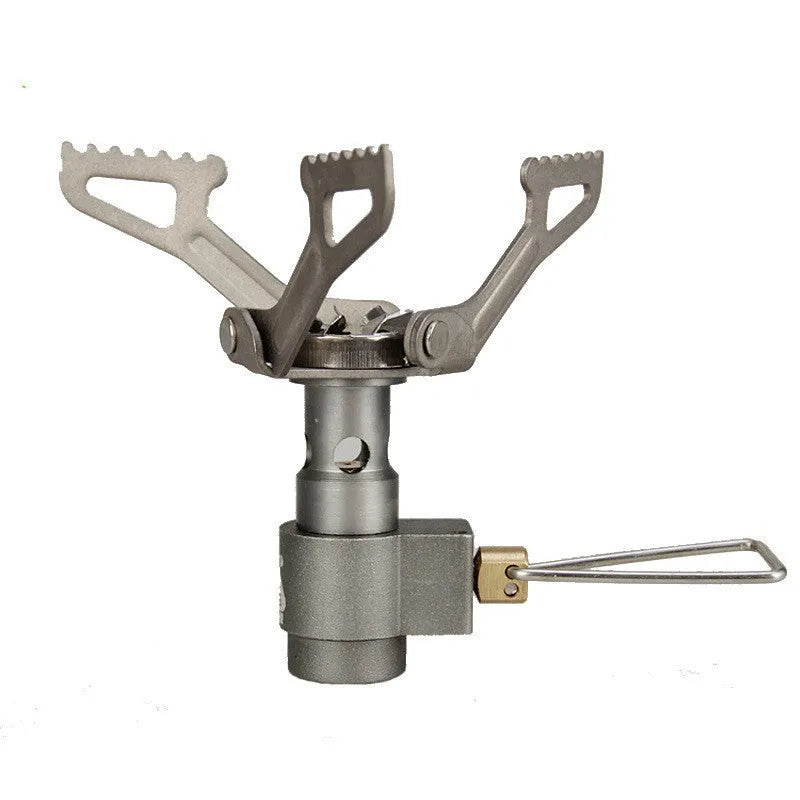 Portable camping gas stove with compact design for outdoor use