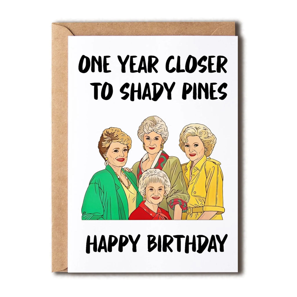 Creative Home simple modern birthday greeting card with a choice of coloured and Kraft paper envelopes.