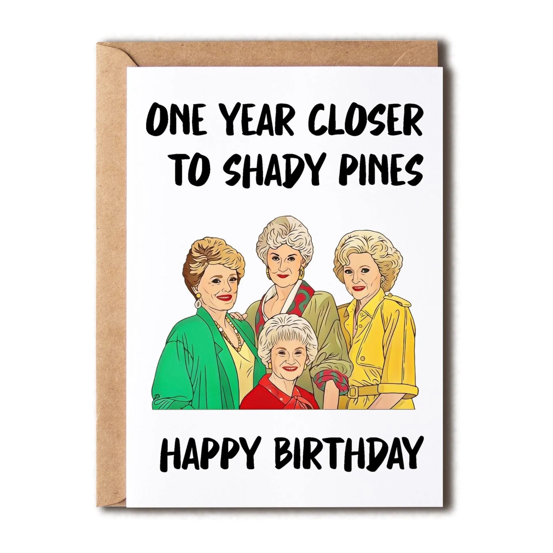 Creative Home simple modern birthday greeting card with a choice of coloured and Kraft paper envelopes.