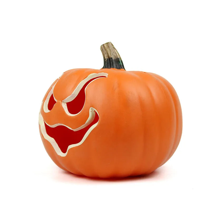 Halloween pumpkin lamp in orange melon colour, 23cm plastic atmosphere light