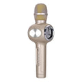 Yaerjia E108 mobile microphone with capacitive pickup and echo reverberation available in black gold and pink colours